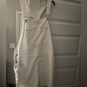 Old Navy white overalls